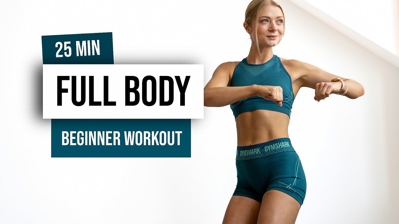 25 Min Full Body Hiit For Beginners No Equipment No Repeat Home