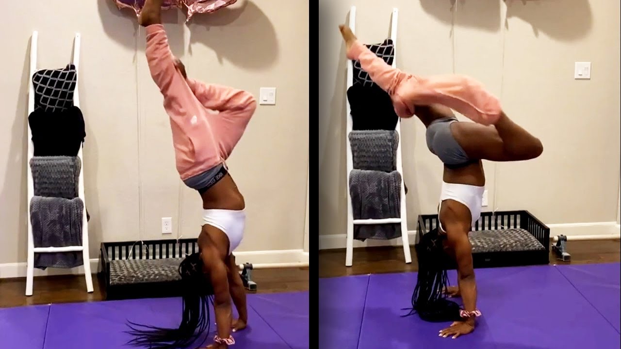 Simone Biles Shows Her Unique Olympic Prep Workout Routine Blue